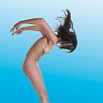 Diving in blue