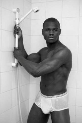 in tha bathroom