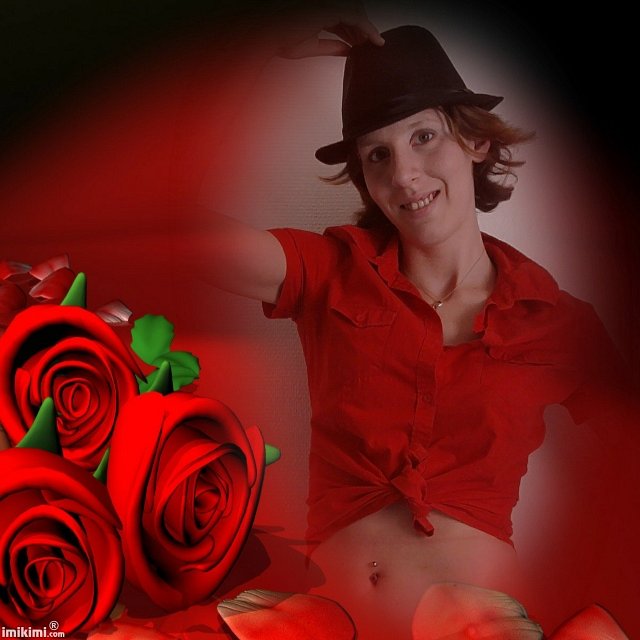 Folie rouge et noir