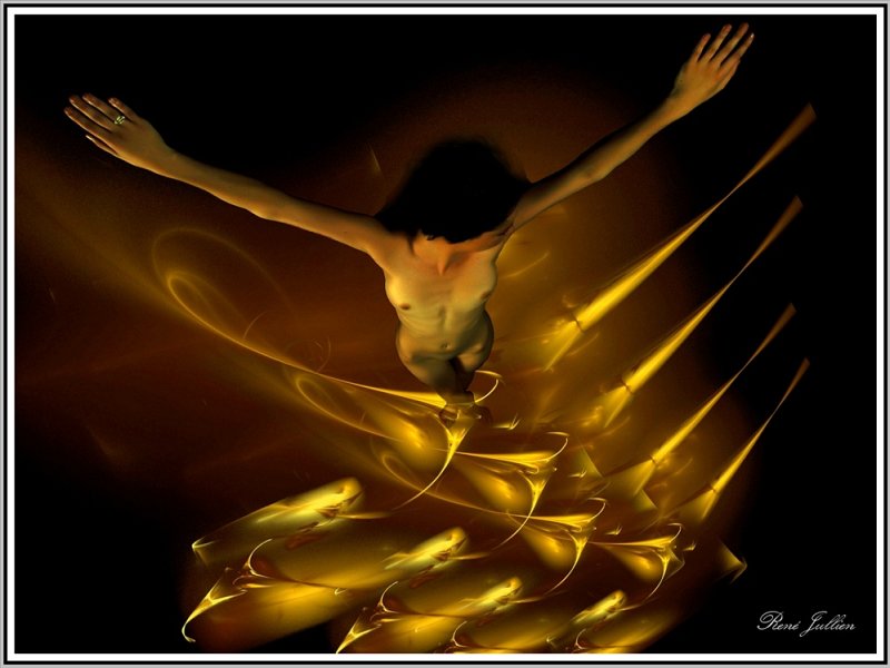 femme en croix